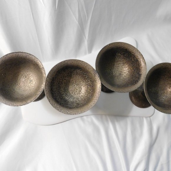 Antique Pick Barth Goblet 18% Nickel Silver Chalice Cups Lot of 4 - Picture 2 of 8